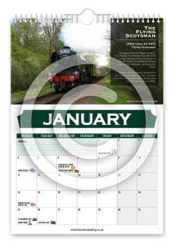 Alternative view of Britain's Greatest Locomotives Novelty Calendar
