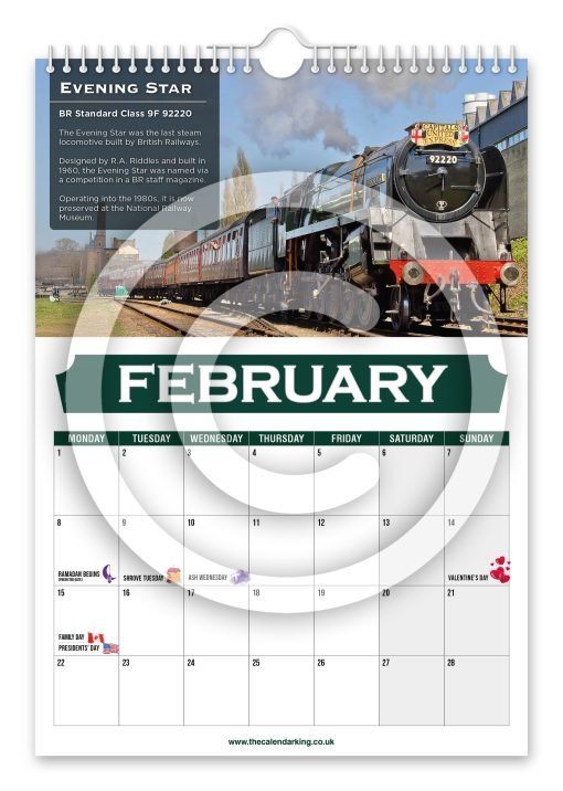 Britain's Greatest Locomotives Novelty Calendar - Image 3
