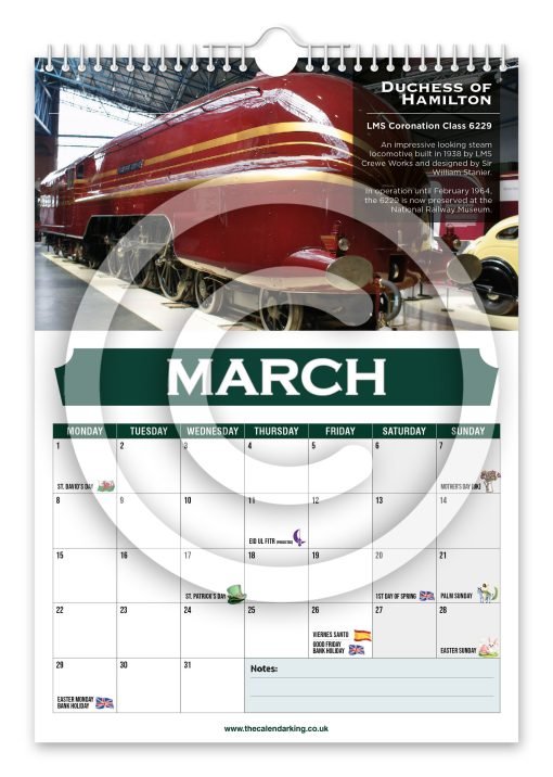 Britain's Greatest Locomotives Novelty Calendar - Image 4