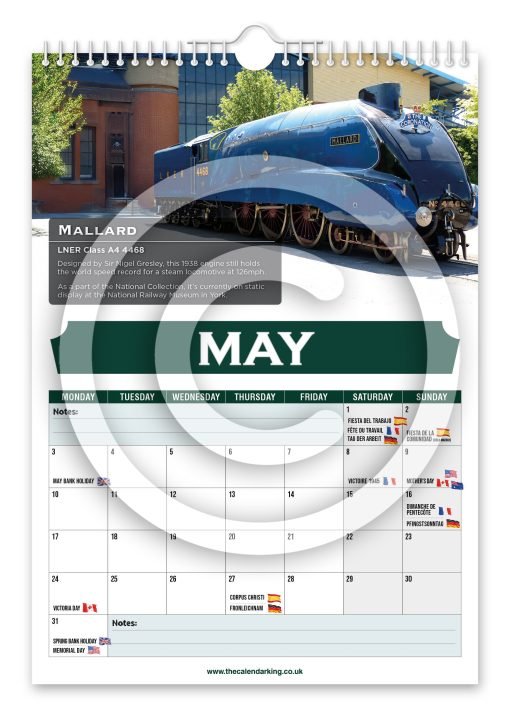 Britain's Greatest Locomotives Novelty Calendar - Image 6