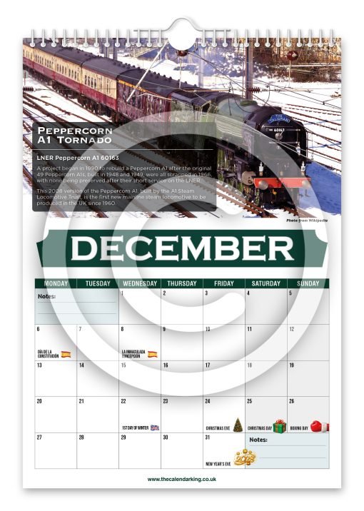 Britain's Greatest Locomotives Novelty Calendar - Image 13