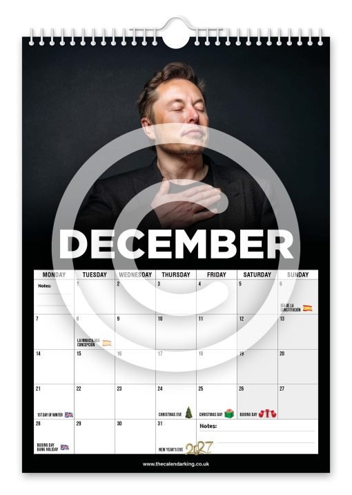Elon Musk Novelty Calendar - Image 13