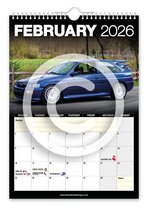 Escort Cosworth Novelty Calendar - Image 3