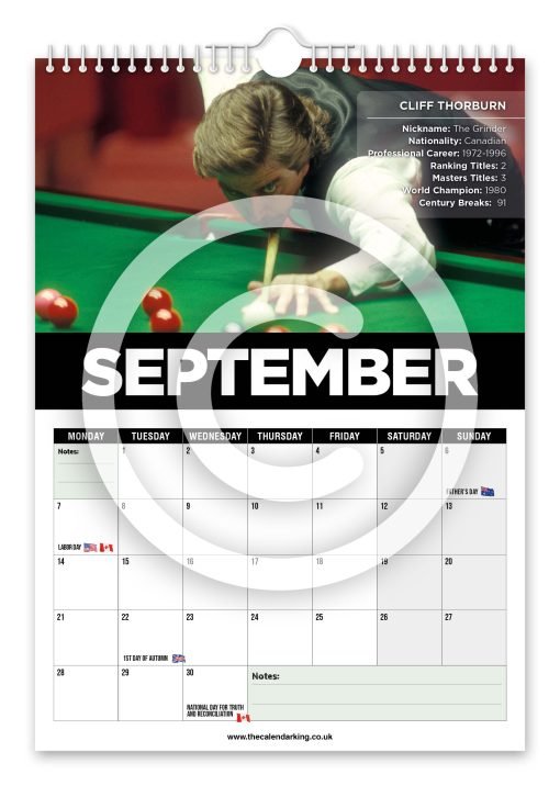 Snooker Legends Novelty Calendar - Image 10
