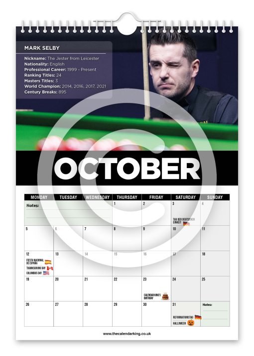 Snooker Legends Novelty Calendar - Image 11