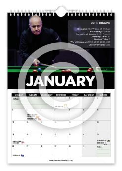 Alternative view of Snooker Legends Novelty Calendar