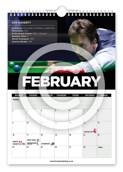 Snooker Legends Novelty Calendar - Image 3