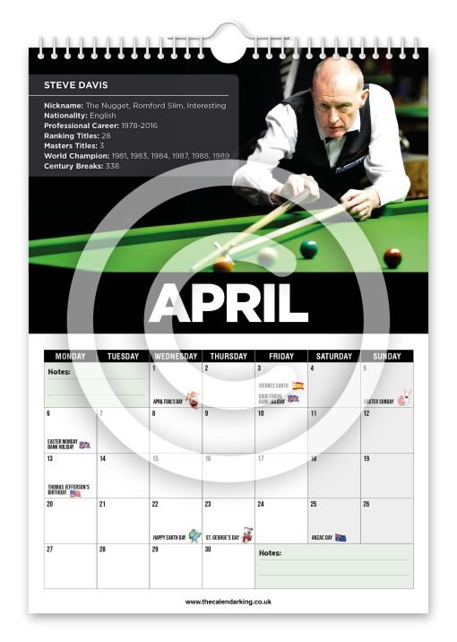 Snooker Legends Novelty Calendar - Image 5
