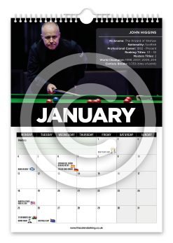 Alternative view of Snooker Legends Novelty Calendar