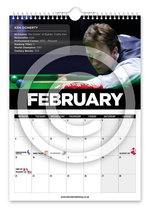 Snooker Legends Novelty Calendar - Image 3