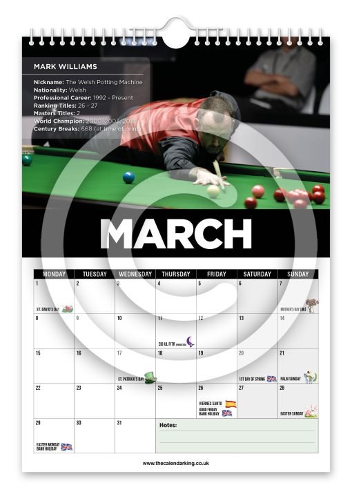 Snooker Legends Novelty Calendar - Image 4