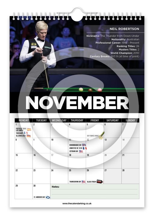 Snooker Legends Novelty Calendar - Image 12