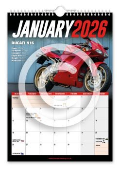 Alternative view of Superbikes Novelty Calendar
