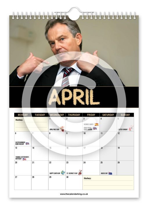 Tony Bliar Novelty Calendar - Image 5