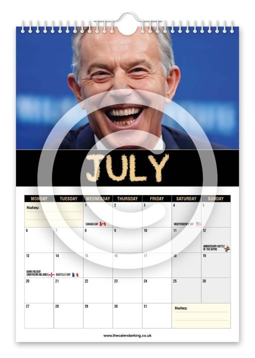 Tony Bliar Novelty Calendar - Image 8