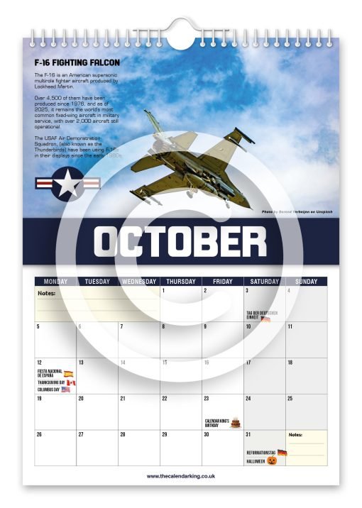 World's Greatest Fighter Jets Novelty Calendar - Image 11