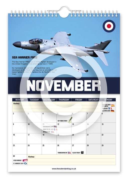 World's Greatest Fighter Jets Novelty Calendar - Image 12