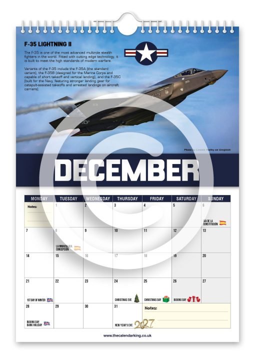 World's Greatest Fighter Jets Novelty Calendar - Image 13
