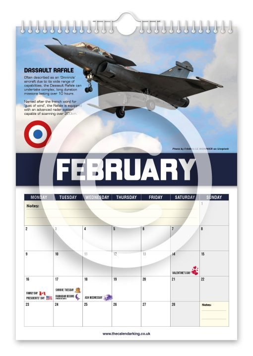World's Greatest Fighter Jets Novelty Calendar - Image 3