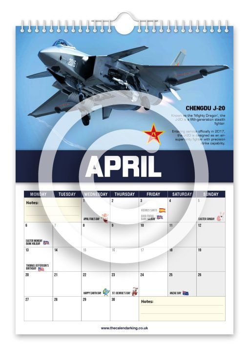 World's Greatest Fighter Jets Novelty Calendar - Image 5