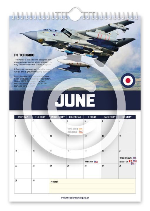 World's Greatest Fighter Jets Novelty Calendar - Image 7