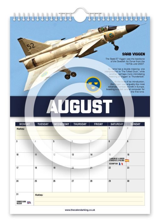 World's Greatest Fighter Jets Novelty Calendar - Image 9
