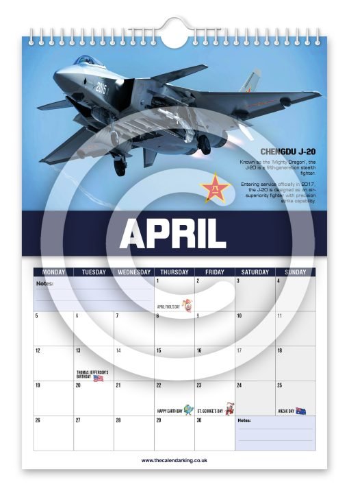 World's Greatest Fighter Jets Novelty Calendar - Image 5