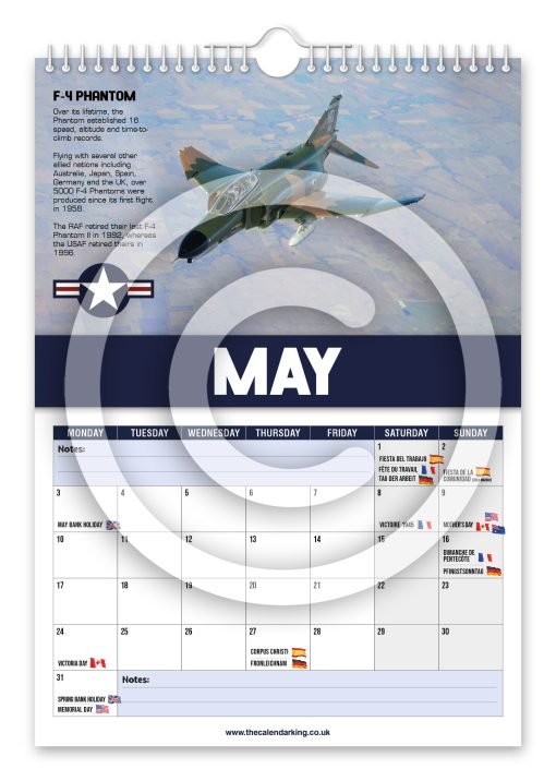 World's Greatest Fighter Jets Novelty Calendar - Image 6