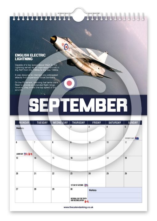 World's Greatest Fighter Jets Novelty Calendar - Image 10