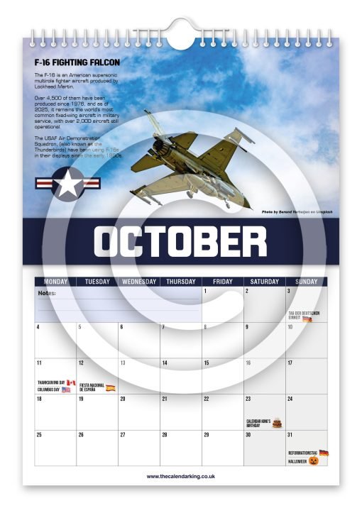 World's Greatest Fighter Jets Novelty Calendar - Image 11