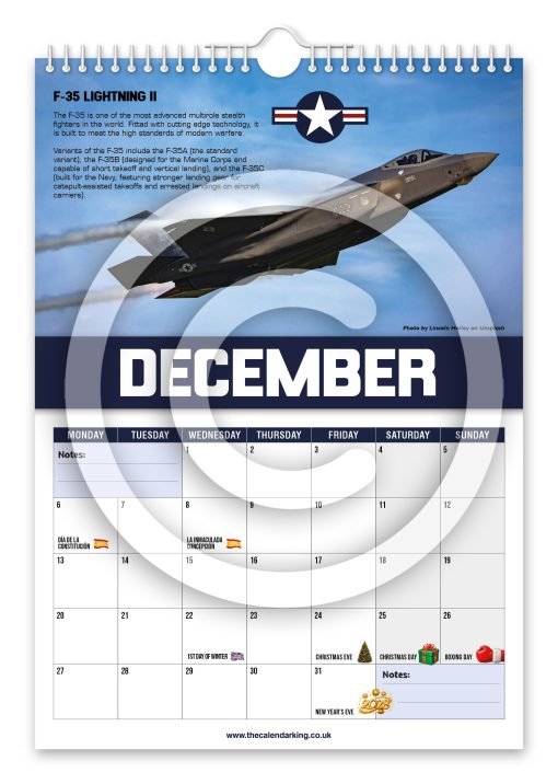 World's Greatest Fighter Jets Novelty Calendar - Image 13