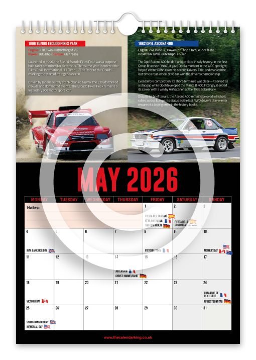 World's Greatest Rally Cars Novelty Calendar - Image 6
