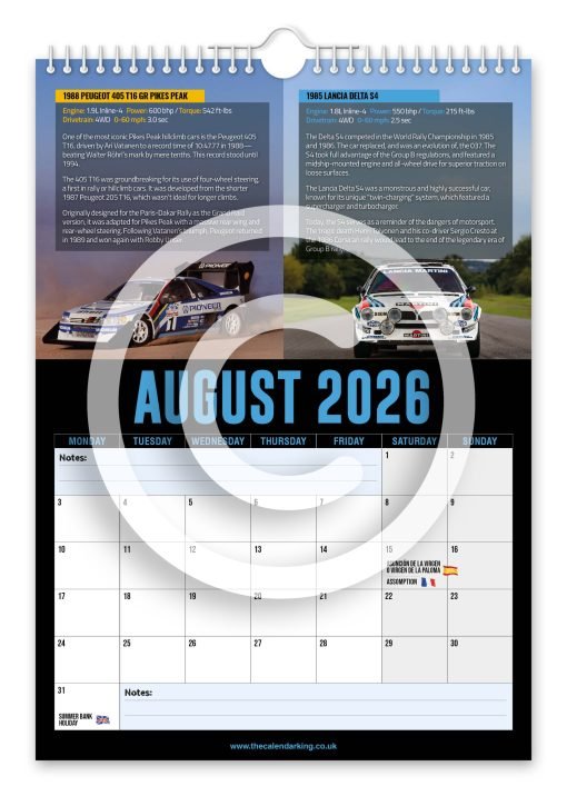 World's Greatest Rally Cars Novelty Calendar - Image 9
