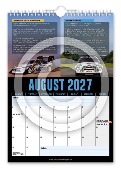 World's Greatest Rally Cars Novelty Calendar - Image 9
