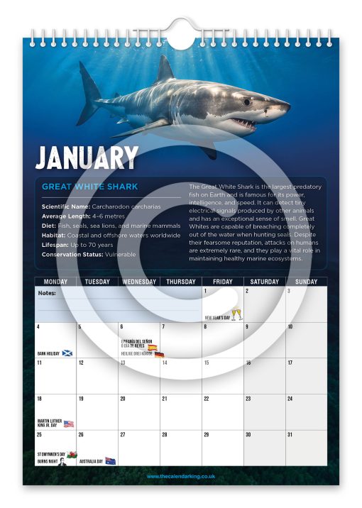 Sharks Novelty Calendar - Image 2