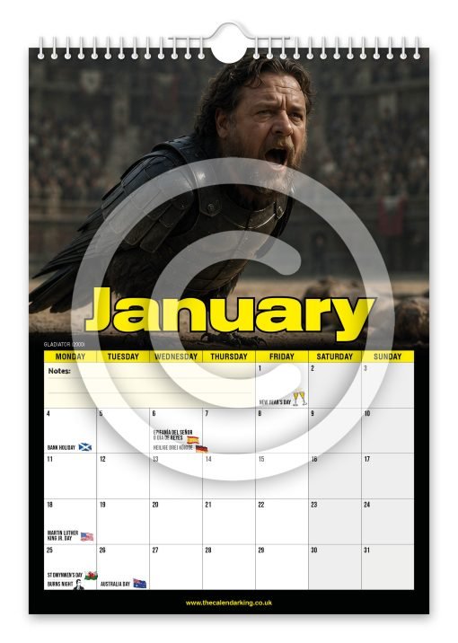 Russel Crow Novelty Calendar - Image 2