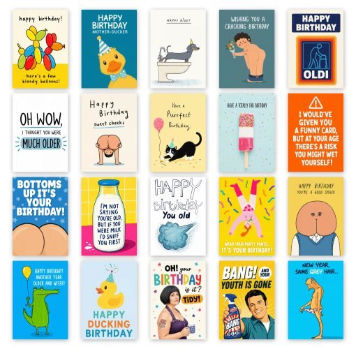 Funny Birthday Card Selection Pack - 016